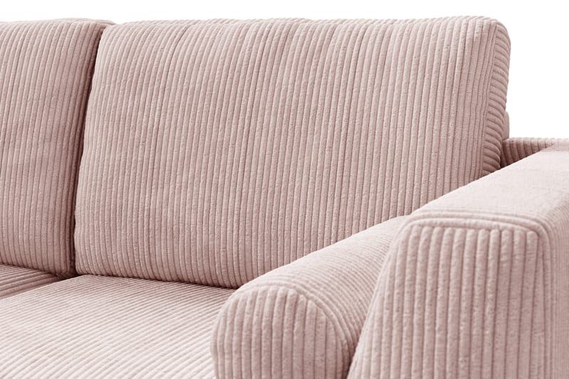 Ocean Lyx 4-sits Vänstervänd L-formad Schäslongsoffa i Manchester - Rosa - Möbler - Soffa - Divansoffa & schäslongsoffa - 4 sits soffa med divan