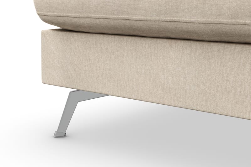 Ocean Lyx 4-sits Vänstervänd L-formad Schäslongsoffa i Sammet - Beige - Möbler - Soffa - Divansoffa & schäslongsoffa - 4 sits soffa med divan