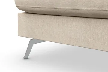 Ocean Lyx 4-sits Vänstervänd L-formad Schäslongsoffa i Sammet - Beige - Möbler - Soffa - Divansoffa & schäslongsoffa - 4 sits soffa med divan