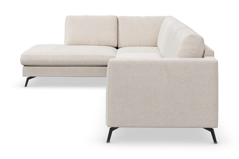 Ocean Lyx 4-sits Vänstervänd L-formad Schäslongsoffa i Tyg - Beige - Möbler - Soffa - Divansoffa & schäslongsoffa - 4 sits soffa med divan