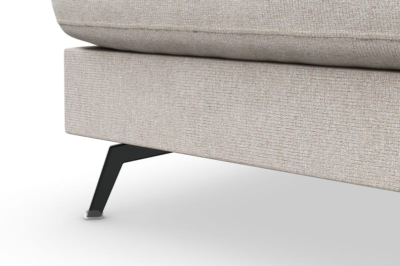 Ocean Lyx 4-sits Vänstervänd L-formad Schäslongsoffa i Tyg - Beige - Möbler - Soffa - Divansoffa & schäslongsoffa - 4 sits soffa med divan