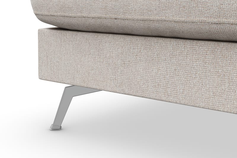 Ocean Lyx 4-sits Vänstervänd L-formad Schäslongsoffa i Tyg - Beige - Möbler - Soffa - Divansoffa & schäslongsoffa - 4 sits soffa med divan