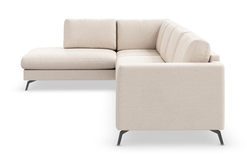 Ocean Lyx 4-sits Vänstervänd L-formad Schäslongsoffa i Tyg - Beige - Möbler - Soffa - Divansoffa & schäslongsoffa - 4 sits soffa med divan