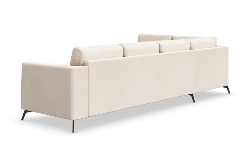 Ocean Lyx 4-sits Vänstervänd L-formad Schäslongsoffa i Tyg - Beige - Möbler - Soffa - Divansoffa & schäslongsoffa - 4 sits soffa med divan