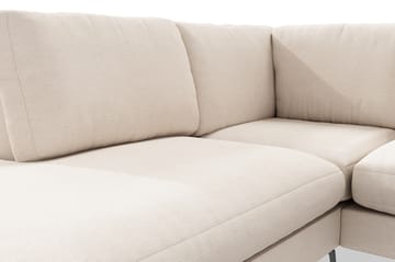 Ocean Lyx 4-sits Vänstervänd L-formad Schäslongsoffa i Tyg - Beige - Möbler - Soffa - Divansoffa & schäslongsoffa - 4 sits soffa med divan