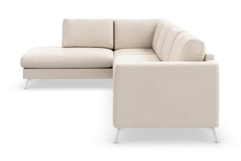 Ocean Lyx 4-sits Vänstervänd L-formad Schäslongsoffa i Tyg - Beige - Möbler - Soffa - Divansoffa & schäslongsoffa - 4 sits soffa med divan