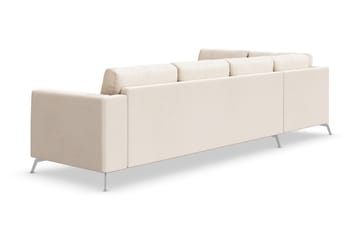 Ocean Lyx 4-sits Vänstervänd L-formad Schäslongsoffa i Tyg - Beige - Möbler - Soffa - Divansoffa & schäslongsoffa - 4 sits soffa med divan