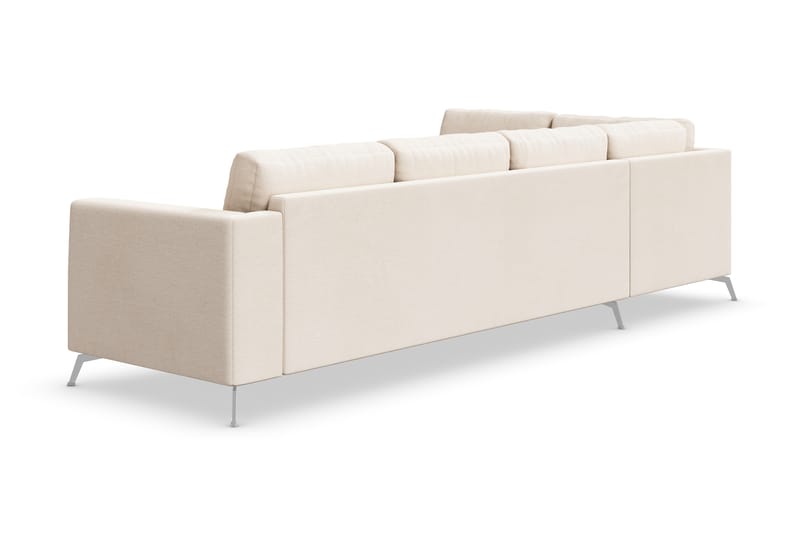 Ocean Lyx 4-sits Vänstervänd L-formad Schäslongsoffa i Tyg - Beige - Möbler - Soffa - Divansoffa & schäslongsoffa - 4 sits soffa med divan