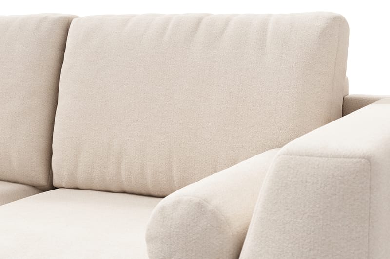 Ocean Lyx 4-sits Vänstervänd L-formad Schäslongsoffa i Tyg - Beige - Möbler - Soffa - Divansoffa & schäslongsoffa - 4 sits soffa med divan