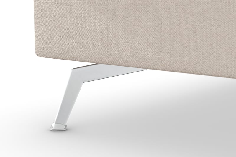 Ocean Lyx 4-sits Vänstervänd L-formad Schäslongsoffa i Tyg - Beige - Möbler - Soffa - Divansoffa & schäslongsoffa - 4 sits soffa med divan