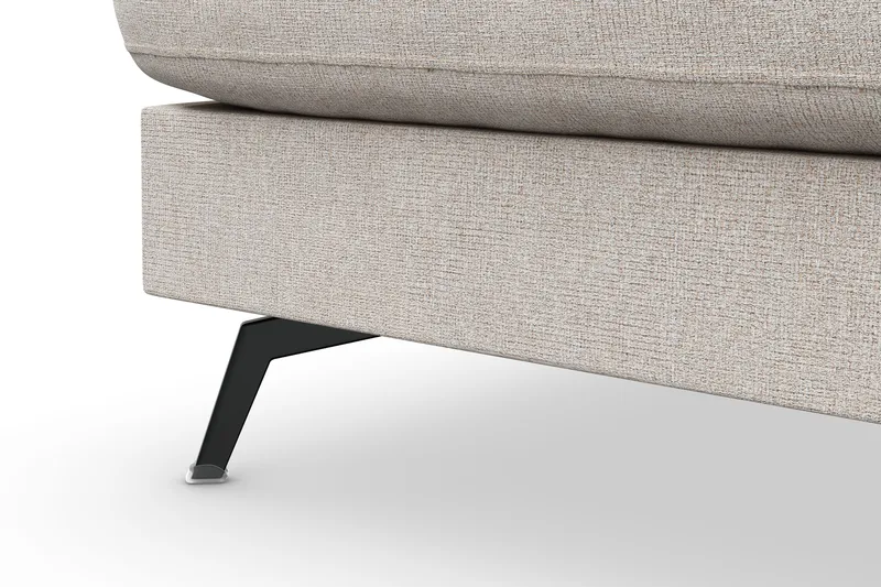 Ocean Lyx 4-sits Vänstervänd L-formad Schäslongsoffa i Tyg - Beige - Möbler - Soffa - Divansoffa & schäslongsoffa - 4 sits soffa med divan