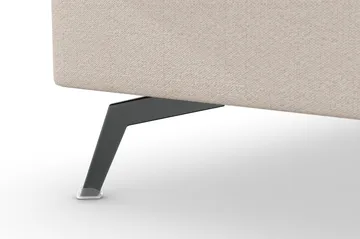 Ocean Lyx 4-sits Vänstervänd L-formad Schäslongsoffa i Tyg - Beige - Möbler - Soffa - Divansoffa & schäslongsoffa - 4 sits soffa med divan