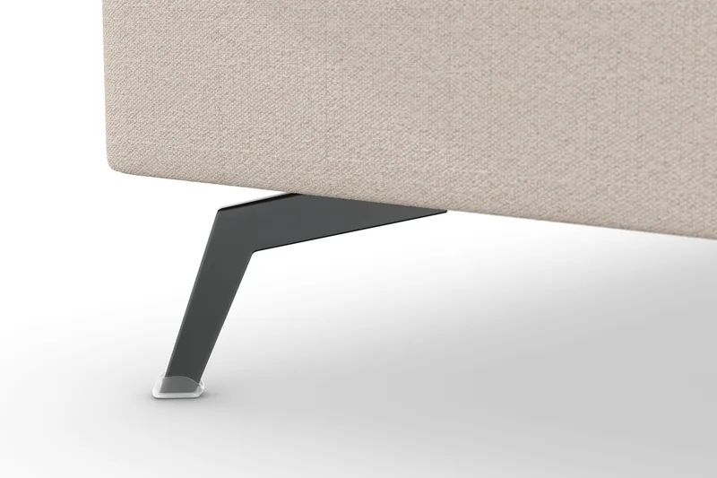 Ocean Lyx 4-sits Vänstervänd L-formad Schäslongsoffa i Tyg - Beige - Möbler - Soffa - Divansoffa & schäslongsoffa - 4 sits soffa med divan