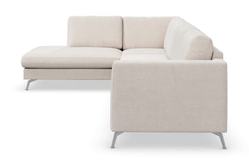 Ocean Lyx 4-sits Vänstervänd L-formad Schäslongsoffa i Tyg - Beige - Möbler - Soffa - Divansoffa & schäslongsoffa - 4 sits soffa med divan