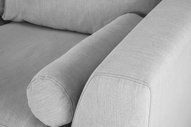 Ocean Lyx 4-sits Vänstervänd L-formad Schäslongsoffa i Tyg - Grå - Möbler - Soffa - Divansoffa & schäslongsoffa - 4 sits soffa med divan