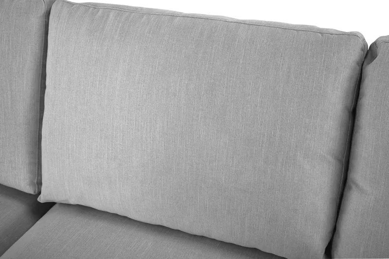 Ocean Lyx 4-sits Vänstervänd L-formad Schäslongsoffa i Tyg - Grå - Möbler - Soffa - Divansoffa & schäslongsoffa - 4 sits soffa med divan
