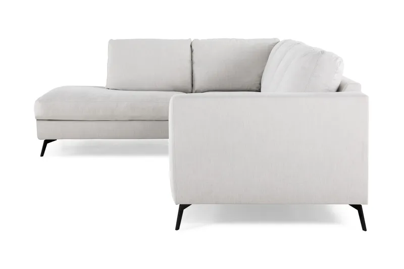 Ocean Lyx 4-sits Vänstervänd L-formad Schäslongsoffa i Tyg - Ljusgrå - Möbler - Soffa - Divansoffa & schäslongsoffa - 4 sits soffa med divan