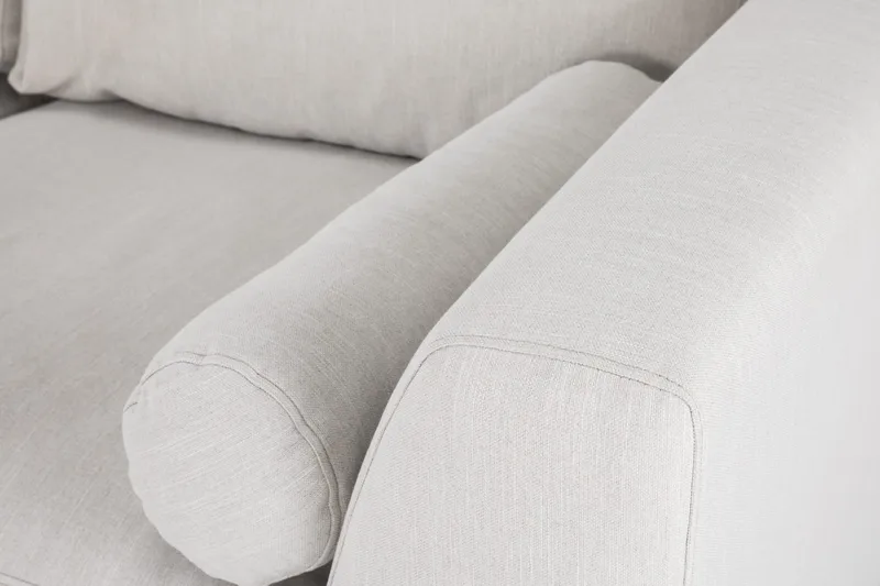 Ocean Lyx 4-sits Vänstervänd L-formad Schäslongsoffa i Tyg - Ljusgrå - Möbler - Soffa - Divansoffa & schäslongsoffa - 4 sits soffa med divan