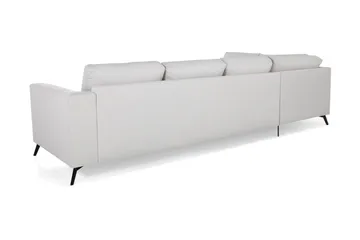 Ocean Lyx 4-sits Vänstervänd L-formad Schäslongsoffa i Tyg - Ljusgrå - Möbler - Soffa - Divansoffa & schäslongsoffa - 4 sits soffa med divan
