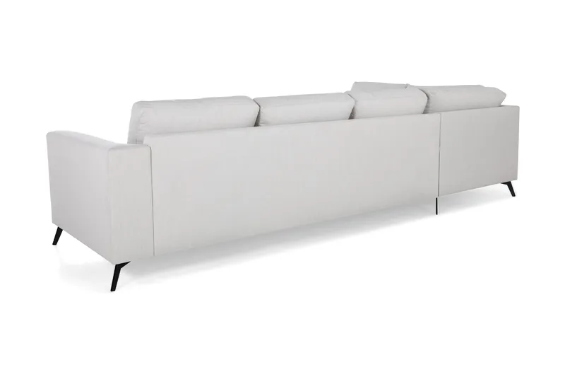 Ocean Lyx 4-sits Vänstervänd L-formad Schäslongsoffa i Tyg - Ljusgrå - Möbler - Soffa - Divansoffa & schäslongsoffa - 4 sits soffa med divan