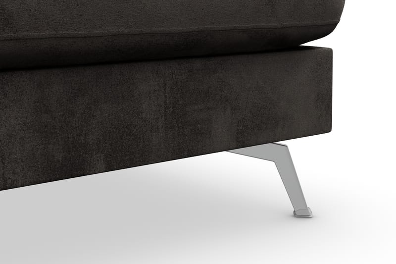 Ocean Lyx 5-sits Högervänd L-formad Schäslongsoffa i Sammet - Mörkgrå - Möbler - Soffa - Divansoffa & schäslongsoffa - 4 sits soffa med divan