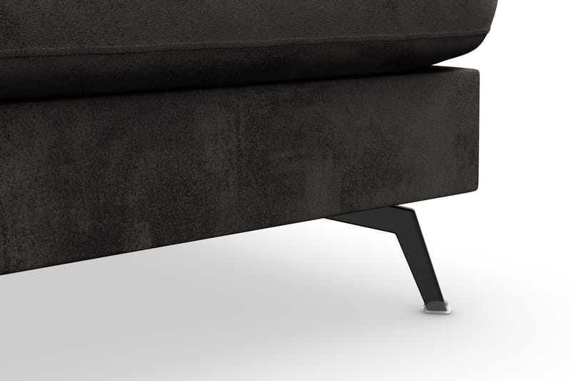 Ocean Lyx 5-sits Högervänd L-formad Schäslongsoffa i Sammet - Mörkgrå - Möbler - Soffa - Divansoffa & schäslongsoffa - 4 sits soffa med divan
