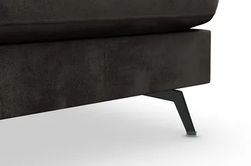 Ocean Lyx 5-sits Högervänd L-formad Schäslongsoffa i Sammet - Mörkgrå - Möbler - Soffa - Divansoffa & schäslongsoffa - 4 sits soffa med divan