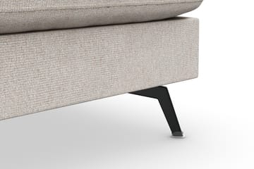 Ocean Lyx 6-sits Högervänd U-formad Soffa med Divan och Schäslong + Fotpall i Tyg - Beige - Möbler - Soffa - Divansoffa & schäslongsoffa