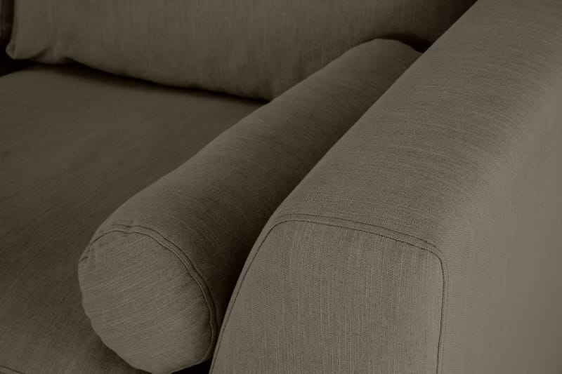 Ocean Lyx 6-sits Vänstervänd U-formad Soffa med Divan och Schäslong + Fotpall i Tyg - Mörkgrön - Möbler - Soffa - Divansoffa & schäslongsoffa