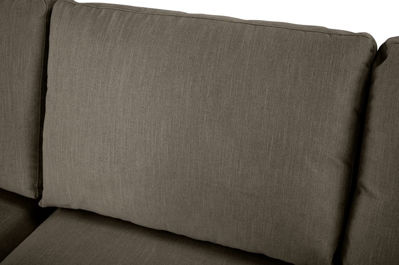 Ocean Lyx 6-sits Vänstervänd U-formad Soffa med Divan och Schäslong + Fotpall i Tyg - Mörkgrön - Möbler - Soffa - Divansoffa & schäslongsoffa