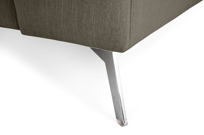 Ocean Lyx 6-sits Vänstervänd U-formad Soffa med Divan och Schäslong + Fotpall i Tyg - Mörkgrön - Möbler - Soffa - Divansoffa & schäslongsoffa