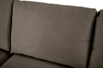 Ocean Lyx 6-sits Vänstervänd U-formad Soffa med Divan och Schäslong + Fotpall i Tyg - Mörkgrön - Möbler - Soffa - Divansoffa & schäslongsoffa