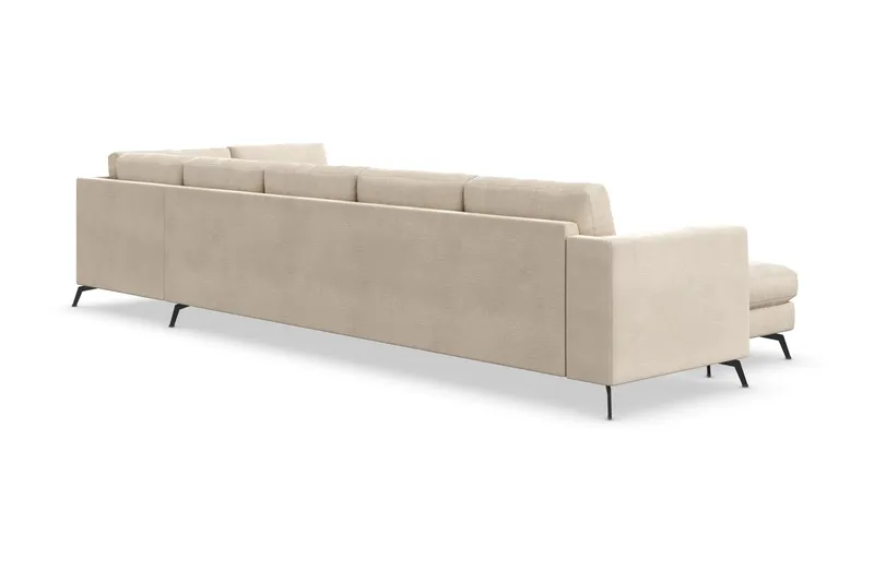Ocean Lyx U-soffa med Schäslong Höger - Beige - Möbler - Soffa - Sammetssoffa