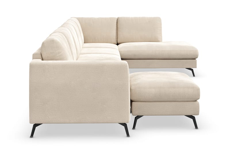 Ocean Lyx U-soffa med Schäslong Höger - Beige - Möbler - Soffa - Sammetssoffa