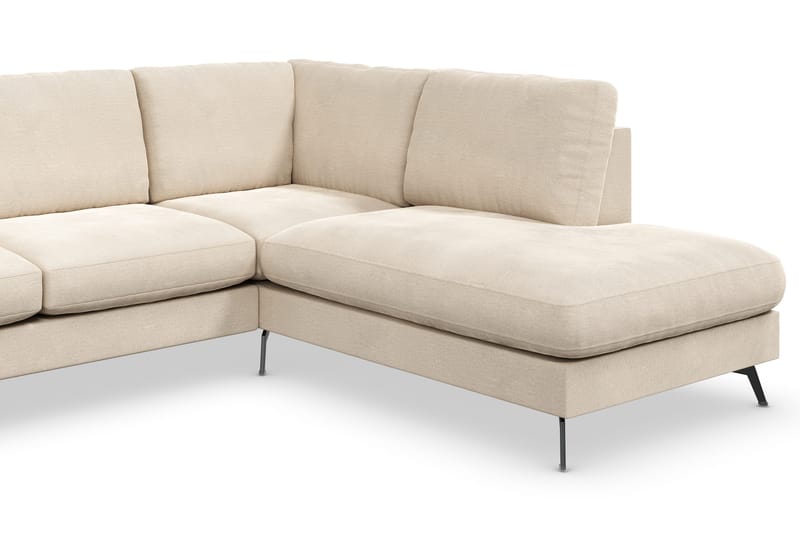 Ocean Lyx U-soffa med Schäslong Höger - Beige - Möbler - Soffa - Sammetssoffa