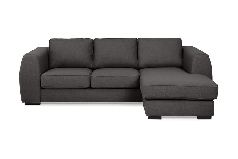 Optus 3-sits Vändbar L-formad Divansoffa i Tyg - Mörkgrå - Möbler - Soffa - Divansoffa & schäslongsoffa - 3 sits soffa med divan