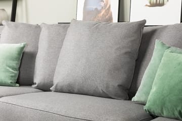 Optus 4-sits Högervänd L-formad Schäslongsoffa i Tyg inkl Kuvertkuddar - Ljusgrå - Möbler - Soffa - Divansoffa & schäslongsoffa - 3 sits soffa med divan