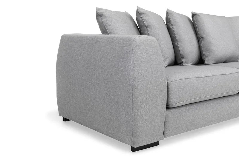Optus 4-sits Högervänd L-formad Schäslongsoffa i Tyg inkl Kuvertkuddar - Ljusgrå - Möbler - Soffa - Divansoffa & schäslongsoffa - 3 sits soffa med divan