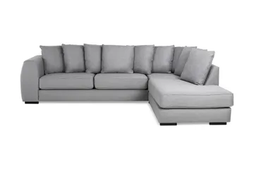Optus 4-sits Högervänd L-formad Schäslongsoffa i Tyg inkl Kuvertkuddar - Ljusgrå - Möbler - Soffa - Divansoffa & schäslongsoffa - 3 sits soffa med divan