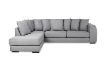Optus 4-sits Vänstervänd L-formad Schäslongsoffa i Tyg inkl Kuvertkuddar - Ljusgrå - Möbler - Soffa - Divansoffa & schäslongsoffa - 3 sits soffa med divan