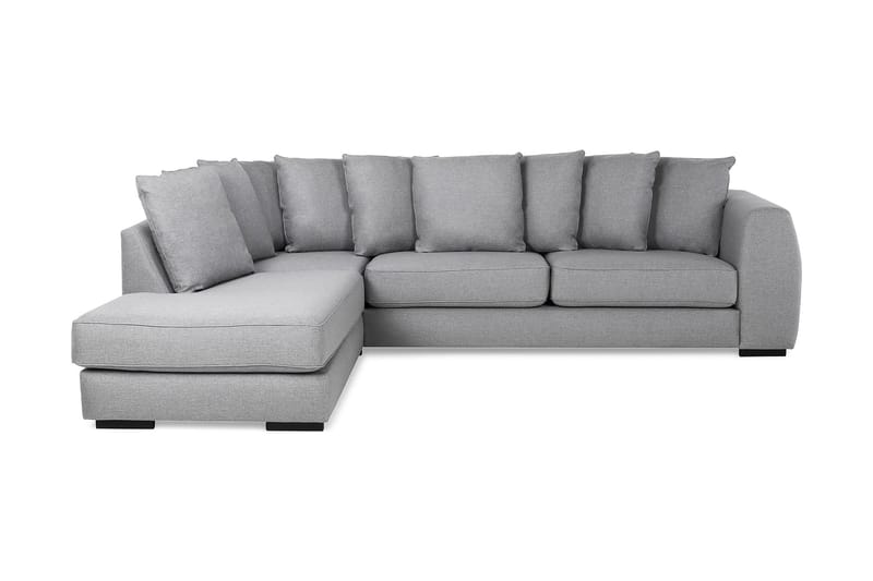 Optus 4-sits Vänstervänd L-formad Schäslongsoffa i Tyg inkl Kuvertkuddar - Ljusgrå - Möbler - Soffa - Divansoffa & schäslongsoffa - 3 sits soffa med divan