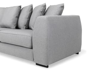 Optus 4-sits Vänstervänd L-formad Schäslongsoffa i Tyg inkl Kuvertkuddar - Ljusgrå - Möbler - Soffa - Divansoffa & schäslongsoffa - 3 sits soffa med divan