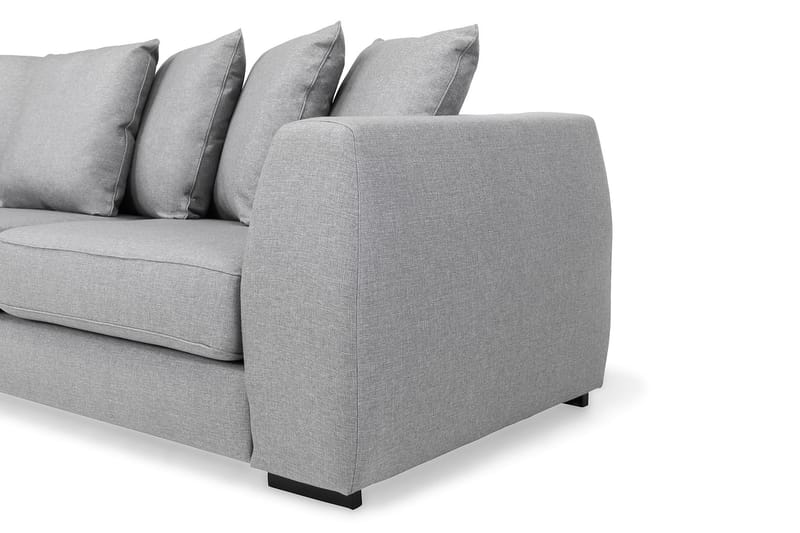 Optus 4-sits Vänstervänd L-formad Schäslongsoffa i Tyg inkl Kuvertkuddar - Ljusgrå - Möbler - Soffa - Divansoffa & schäslongsoffa - 3 sits soffa med divan