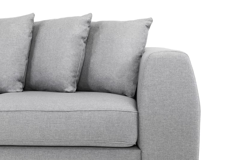 Optus 4-sits Vänstervänd L-formad Schäslongsoffa i Tyg inkl Kuvertkuddar - Ljusgrå - Möbler - Soffa - Divansoffa & schäslongsoffa - 3 sits soffa med divan