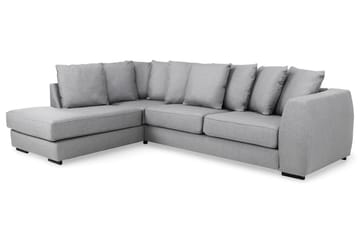 Optus 4-sits Vänstervänd L-formad Schäslongsoffa i Tyg inkl Kuvertkuddar - Ljusgrå - Möbler - Soffa - Divansoffa & schäslongsoffa - 3 sits soffa med divan