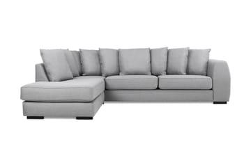 Optus 4-sits Vänstervänd L-formad Schäslongsoffa i Tyg inkl Kuvertkuddar - Ljusgrå - Möbler - Soffa - Divansoffa & schäslongsoffa - 3 sits soffa med divan