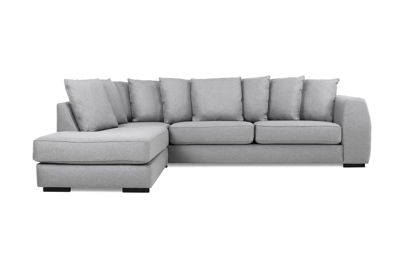 Optus 4-sits Vänstervänd L-formad Schäslongsoffa i Tyg inkl Kuvertkuddar - Ljusgrå - Möbler - Soffa - Divansoffa & schäslongsoffa - 3 sits soffa med divan