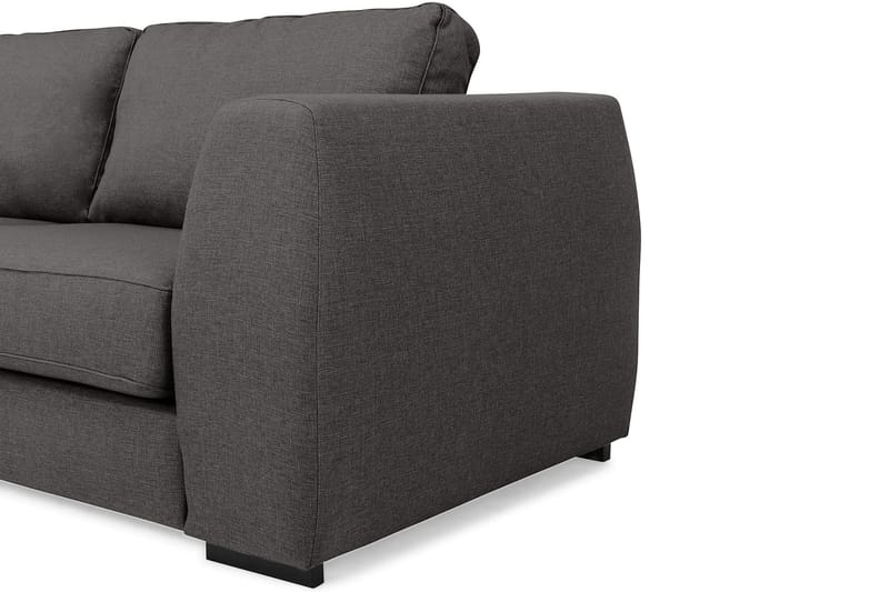Optus 4-sits Vänstervänd L-formad Schäslongsoffa i Tyg - Mörkgrå - Möbler - Soffa - Divansoffa & schäslongsoffa - 3 sits soffa med divan