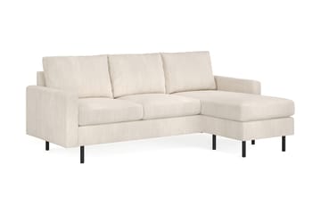 Peppe 3-sits Vändbar L-formad Divansoffa i Manchester 200 cm bred - Beige - Möbler - Soffa - Divansoffa & schäslongsoffa - 3 sits soffa med divan