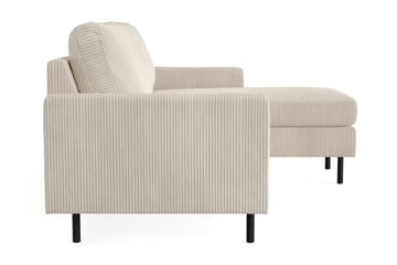 Peppe 3-sits Vändbar L-formad Divansoffa i Manchester 200 cm bred - Beige - Möbler - Soffa - Divansoffa & schäslongsoffa - 3 sits soffa med divan